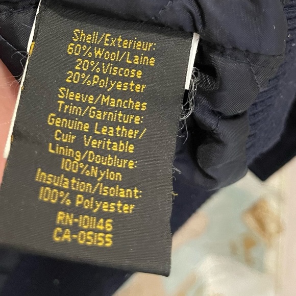 BSNF Railway Mens Varsity Leather Wool System Electrician Big Tall Jacket XXL - Picture 15 of 17